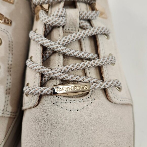 Taryn Rose Georgy Calf Suede Shoes Womens Size 8.5 Chalk Faux Fur New w/ Box - Picture 3 of 9